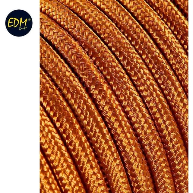Edm - Tubular Cord-kabel 2x0,75 Mm C45 Gold 5 M