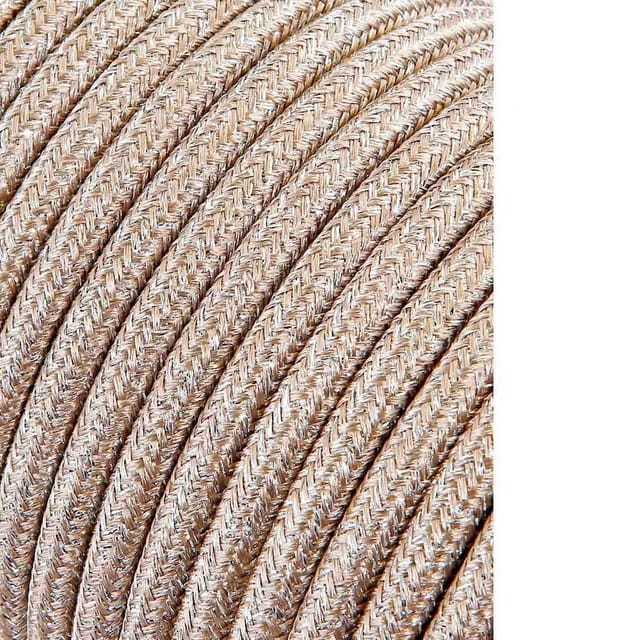 Edm - Tubulaire Cord-kabel 2x0,75 Mm C15 Beige 5 M