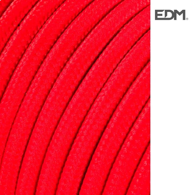 Edm - Tubulaire Cord Kabel 2x0,75mm C62 Rot 5m