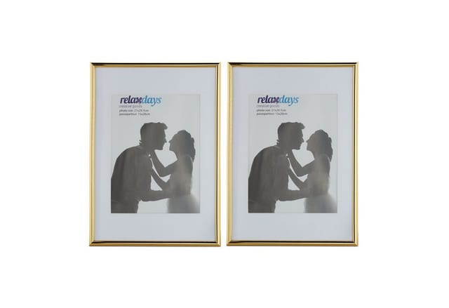4 X Bilderrahmen, Din A4, Passepartout 15x20 Cm, Glasscheibe, Fotorahmen Zum Stellen Oder Hinhängen, Rahmen, Gold