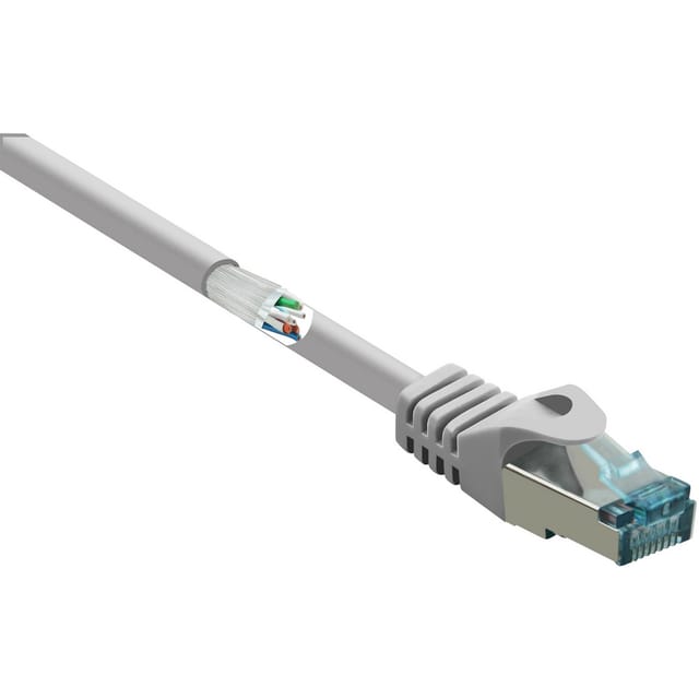 Renkforce - Rf-5047488 Rj45 Netzwerkkabel, Patchkabel Cat 6a S/ftp 3.00 M Grau Flammwidrig 1 St.