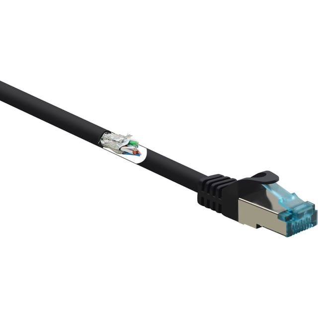 Rf-5047474 Rj45 Netzwerkkabel, Patchkabel Cat 6a S/ftp 5.00 M Schwarz Flammwidrig 1 St. - Renkforce
