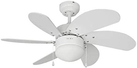 Edm - Deckenventilator Modell Aral White Leistung: 50w Flügel: Ø76cm