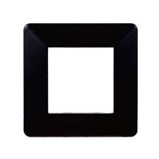 Kompatible Abdeckrahmen Vimar Plana 2 Module Kunststoff Schwarz Farbe Ettroit Ev83202