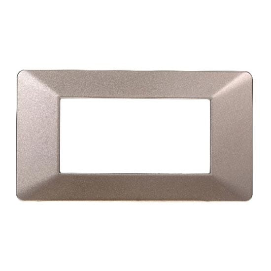 Kompatible Abdeckrahmen Vimar Plana 4 Module Kunststoff Bronze-stahl Farbe Ettroit Ev83410