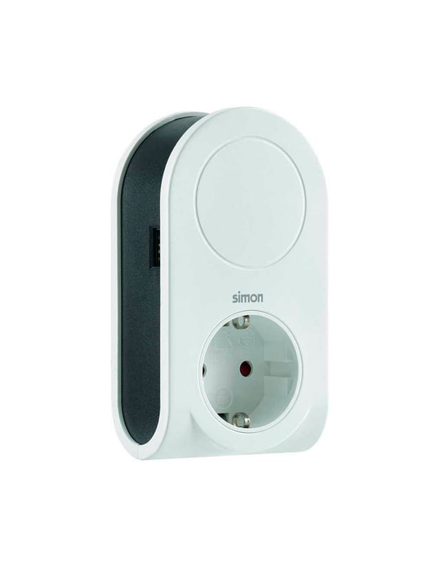 Adapter Mit 3 Usb-anschlüssen + 1 Usb-a + 1 Schuko-steckdose 16a 250v Weiß
