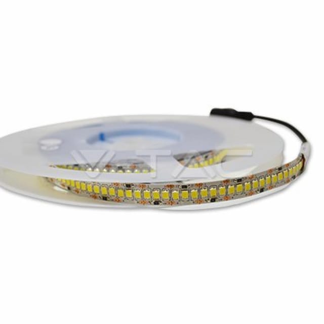 V-tac - Streifen Led Smd2835 20w/m 5m 240 Led/m 2000lm/m 12v Naturweiß Ip20 10mm