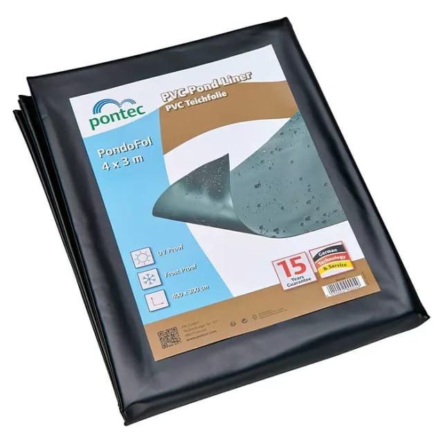 Pontec 90004 Teichfolie Pvc Schwarz 4x3 M