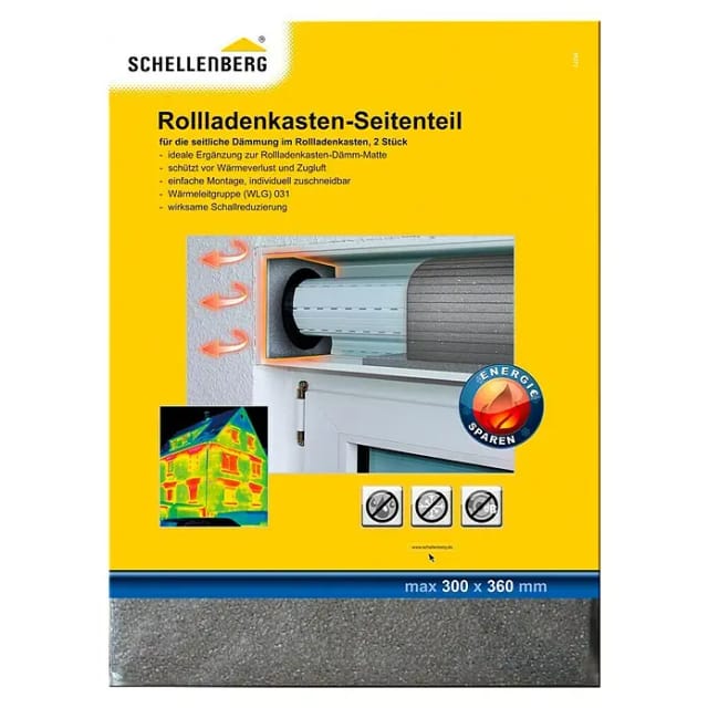 Schellenberg Dämmung Für Rollladenkasten Seitenteil 300x360x15 2teilig Rollladen