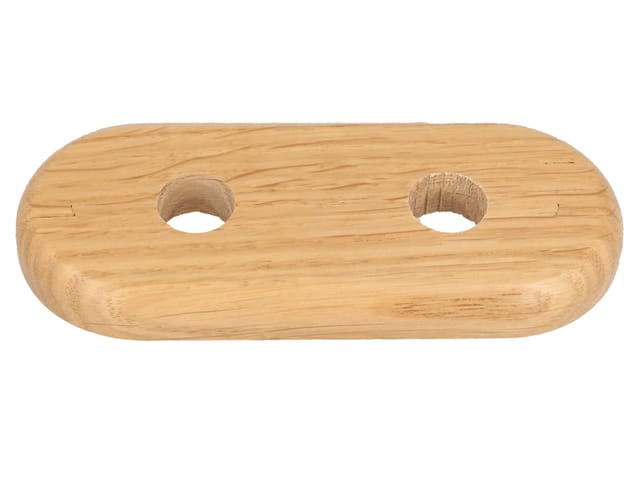 Stedo - Echtholz-doppelrosette - Eiche - Loch: 18 Mm X Aussen: 120 X 50 Mm