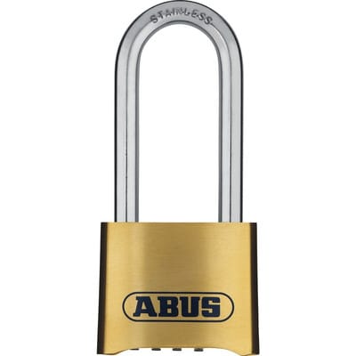 Abus - Zahlenvorhangschloss 180ib/50 Hb63 B/sb Schlosskörperbreite 52 Mm Messing Anzahl Zahlenrollen 4