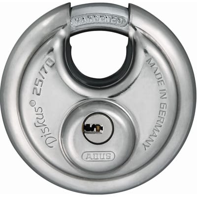 Abus 25/70 Diskus Sicherheitsschloss Edelstahl
