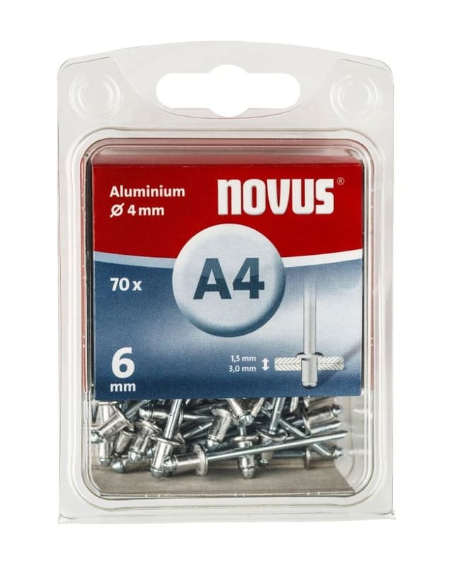 Blindnieten Typ A4/6 Aluminium 70 Stück Blindnieten - Novus