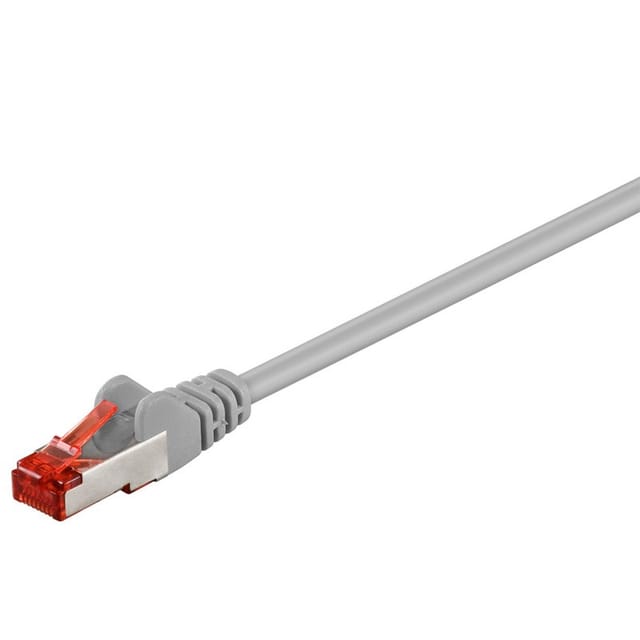 Goobay - Cat 6 Patchkabel, S/ftp (pimf), Grau, Kupferleiter (cu), Halogenfreier Kabelmantel (lszh). Kabellänge 30 M