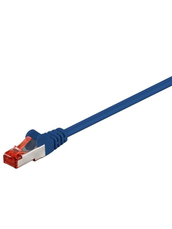 Goobay - Cat 6 Patchkabel, S/ftp (pimf), Blau, Kupferleiter (cu), Halogenfreier Kabelmantel (lszh). Kabellänge 10 M