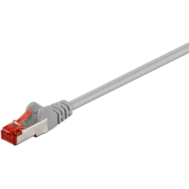 Goobay - Cat 6 Patchkabel, S/ftp (pimf), Grau, Kupferleiter (cu), Halogenfreier Kabelmantel (lszh). Kabellänge 10 M