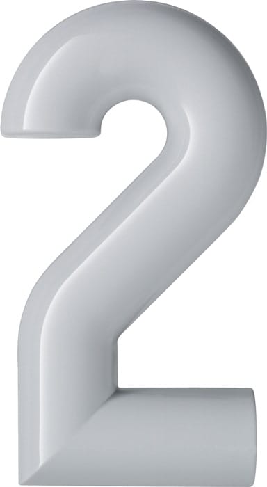 Hewi - Hausnummer Ziffer 2 Spezial-polyamid 99 Reinweiß 165mm D.33mm - 702.165.2 99