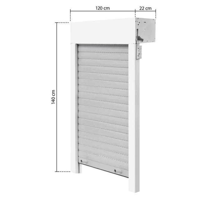 Schellenberg Aufsatzrollladen Sb Weiß/grau 120 X 140 Cm
