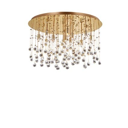 Ideal Lux - Moonlight - 12 Light Large Semi Flush Deckenanhänger Gold, G9