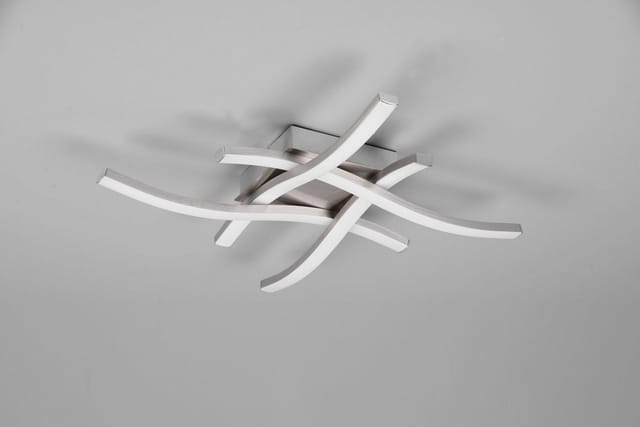 Reality Leuchten - Led Deckenleuchte Route 4 Flammig Metall Silber Neutralweiß, Breite 46cm