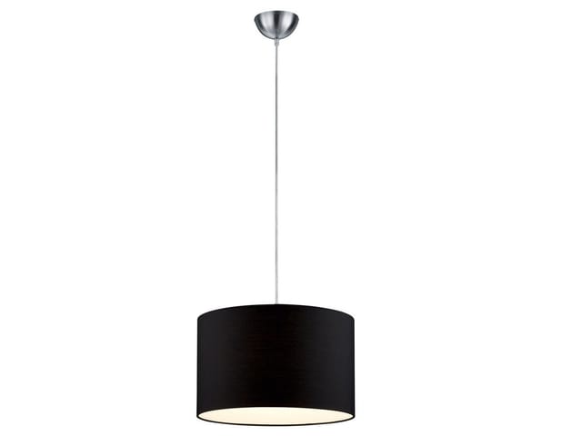 Meinewunschleuchte - Led Pendelleuchte Mit Stoffschirm Schwarz, Ø 40cm
