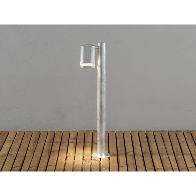 Konstsmide - Design Led Wegeleuchte Aus Stahl, Downlight Höhe 70cm, Silber