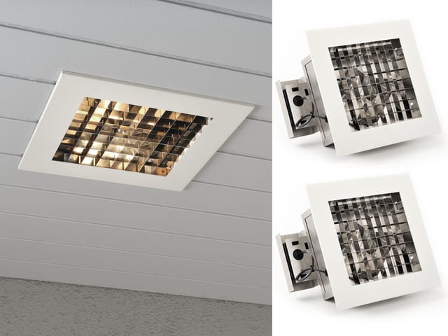 Konstsmide - 2er-set Elegante Deckeneinbauleuchten Aluminium Weiß Lackiert E27, 27 X 27 Cm
