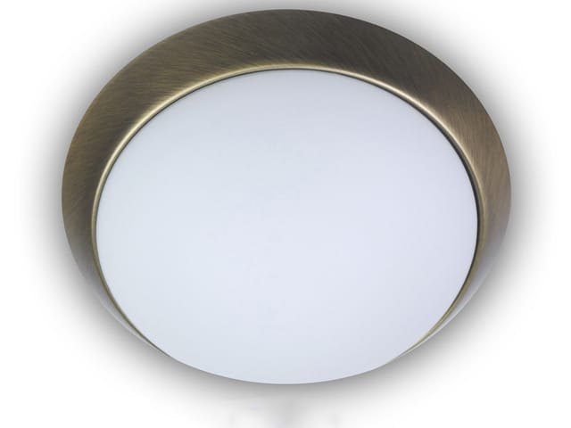 Niermann - Led Deckenleuchte / Deckenschale, Opalglas Matt, Dekorring Altmessing, Ø 50cm
