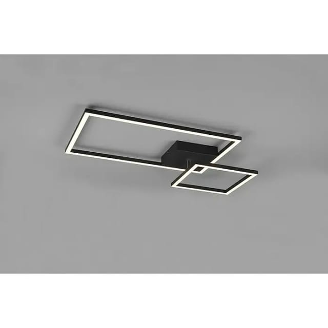Reality Leuchten - Led Deckenleuchte Padella Schwarz Dimmbar Neutralweiß, Breite 63cm