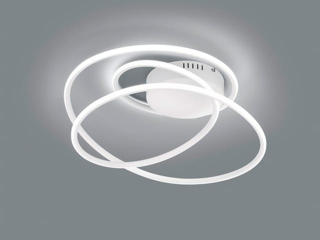 Led Deckenleuchte Bologna Metall Weiß Matt 3 Stufen Dimmer, Ø 50cm