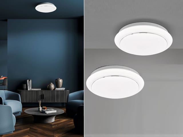Led Deckenleuchten Flach 2er Set Runde Deckenlichter Weiß, Ø 38cm