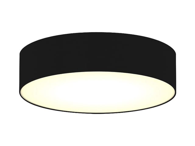 Smartwares - Led Deckenleuchte Stoff Schwarz / Abdeckung Satiniert, Ø 40cm