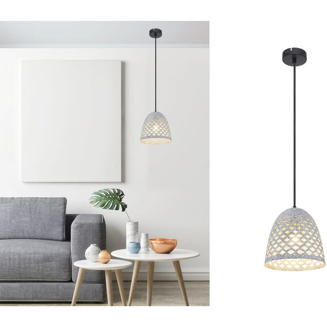 Led Pendelleuchte Mit Lampenschirm Metall Silber, Ø 20cm