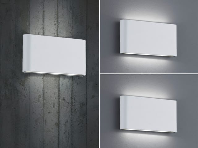 Trio Leuchten - 2er Set Led Außenwandleuchten Up And Down Light Weiß, Breite 17,5cm