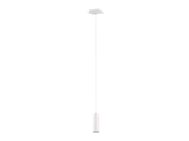Led Pendelleuchte 1-flammig Metall In Weiß Matt, Ø 12cm