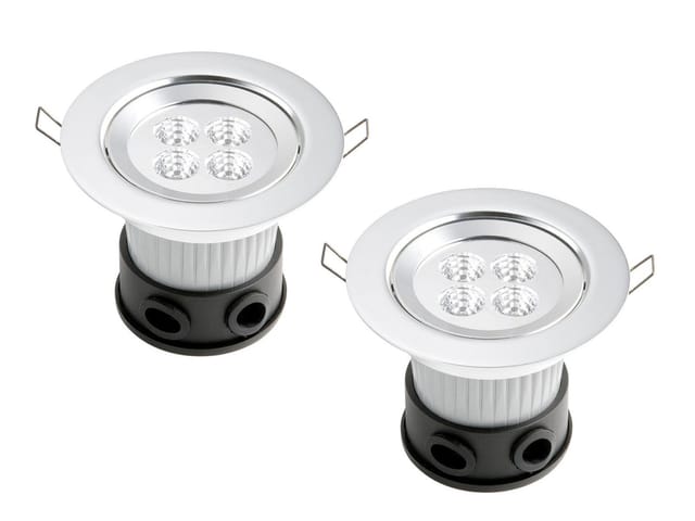 Konstsmide - 2er Set Led Deckeneinbaustrahler Für Bad Und Außenbereich, Ø 12,5cm, Schwenkbar