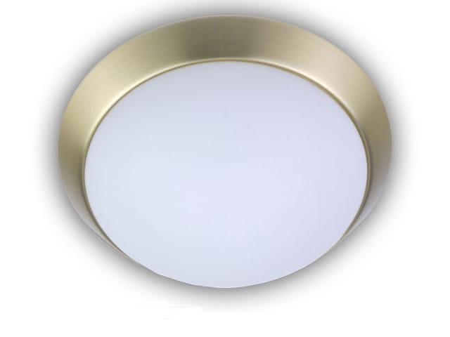 Led Deckenleuchte Deckenschale Opalglas Matt Dekorring Messing Matt, Ø 40cm