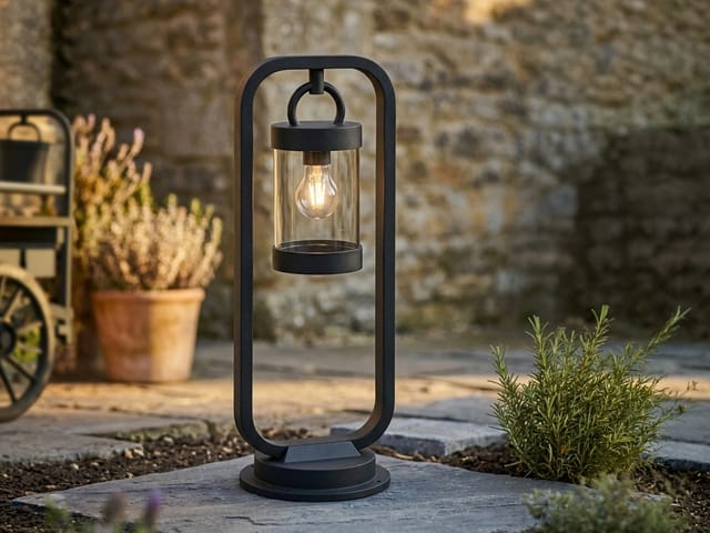 Meinewunschleuchte - Led Wegeleuchte Landhausstil, Laterne In Anthrazit, Höhe 60cm