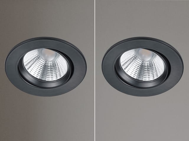 Trio Leuchten - Led Einbaustrahler 2er Set Rund Schwenkbar Dimmbar Schwarz Matt 5,5w