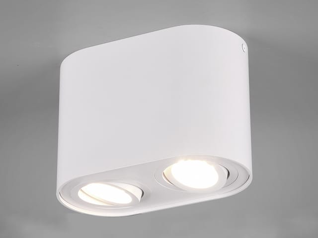 Led Deckenstrahler Weiß 2-flammig Spots Schwenkbar, Breite 17cm
