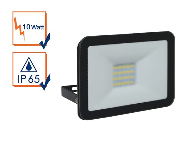 Elro - 10 Watt Led Strahler Alu, 5000 Kelvin Neutralweiß, Ip65, 9x12cm