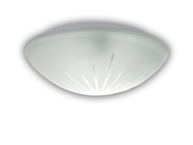 Led Deckenleuchte / Deckenschale Rund, Schliffglas Satiniert, Ø 30cm