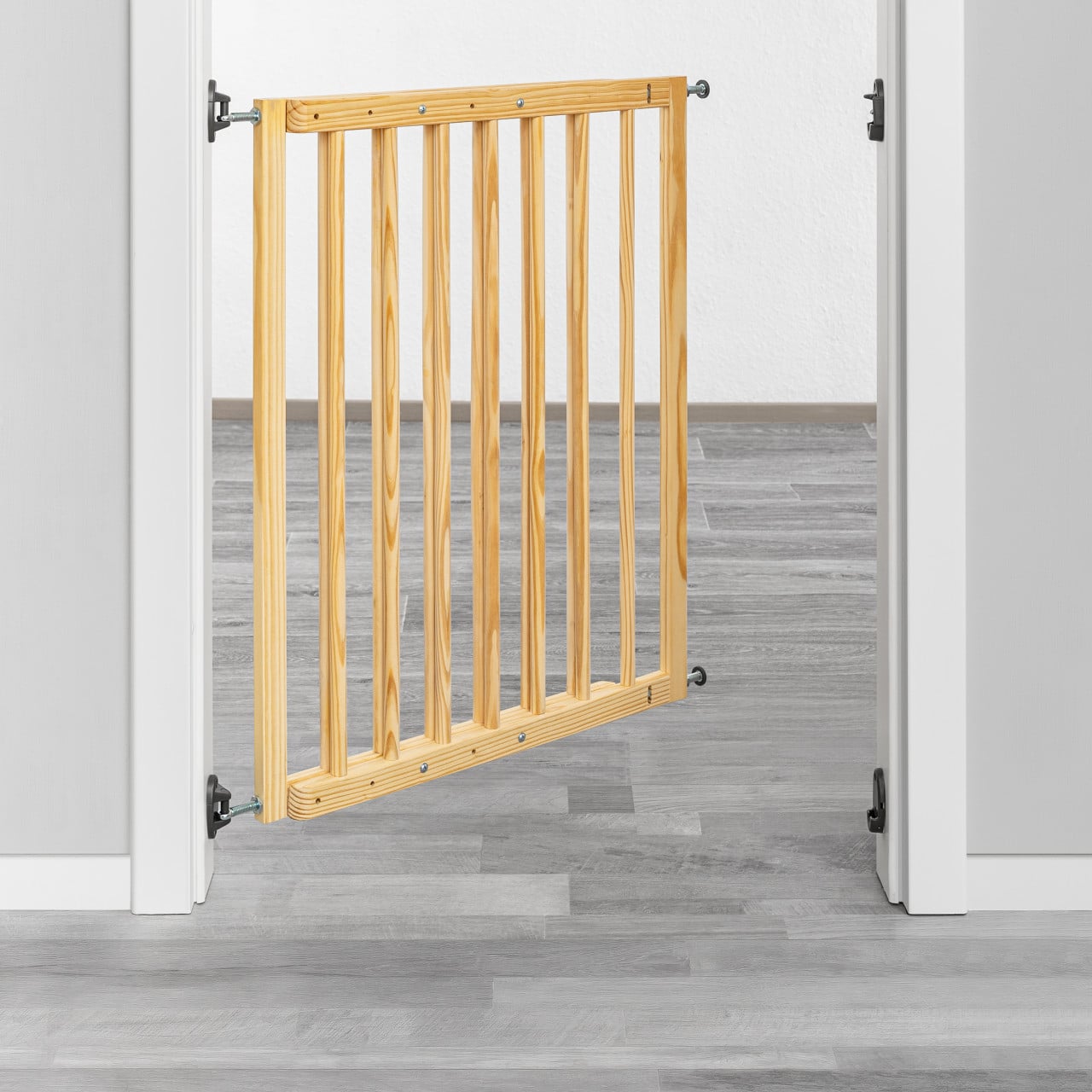 Reer Treppenschutzgitter Basic Zum Schrauben Holz 65,5 - 106 Cm Bild 3