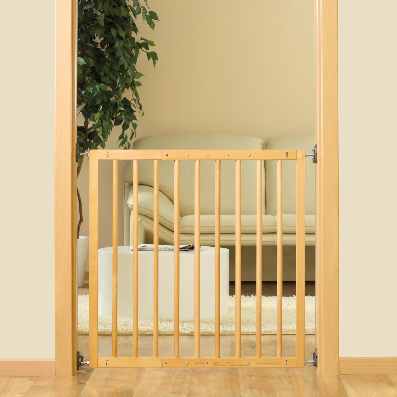 Reer Treppenschutzgitter Basic Zum Schrauben Holz 65,5 - 106 Cm Bild 5