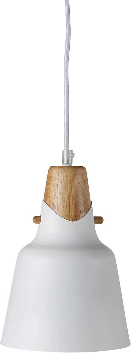 Rigel Beleuchtung Pendelleuchte Ø16cm Aluminium Weiß, Holz.