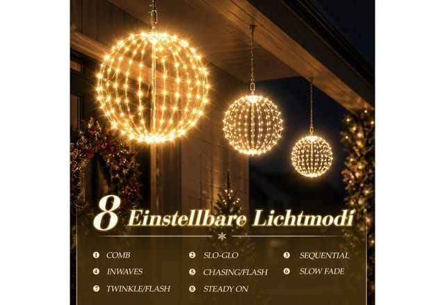 SALCAR LED Weihnachtsbeleuchtung Außen, 30cm SALCAR LED Weihnachtsdeko Außen 30cm