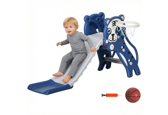 AIYAPLAY Kinderrutsche PE 133L x 60B x 70H cm Blau
