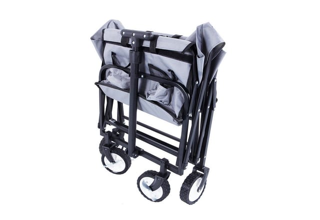 Mojawo - Faltbarer Bollerwagen Grau-myw54259