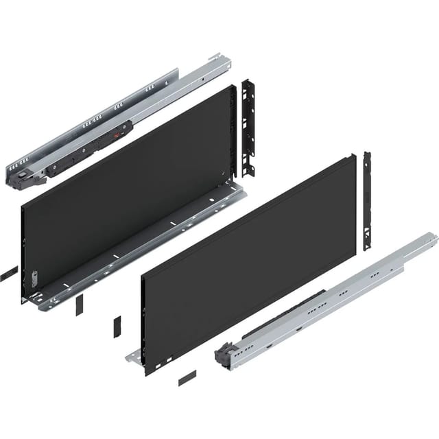 Blum Legrabox Pure Set Höhe F, Blumotion S, 70kg, Nl 600, Carbonschwarz
