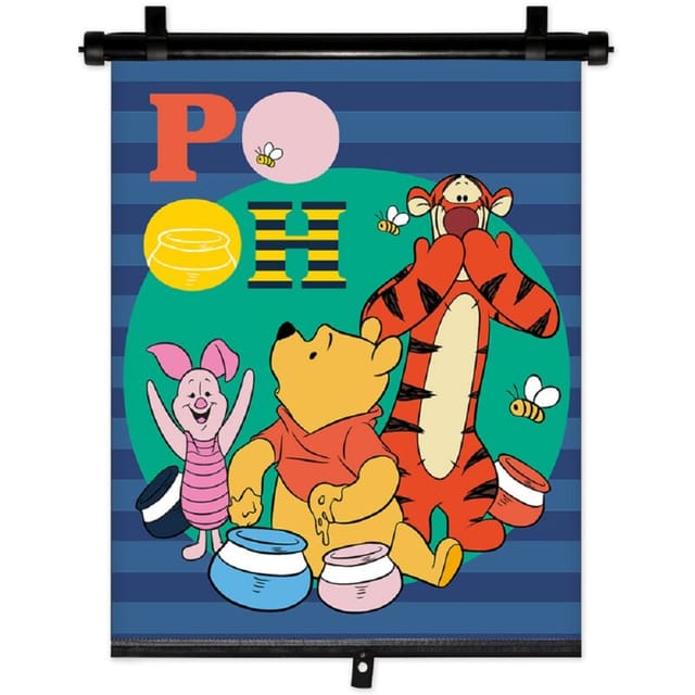 Tresice France - Disney Winnie The Pooh Rückziehbarer Auto-sonnenschutz, Einfach Zu Installieren